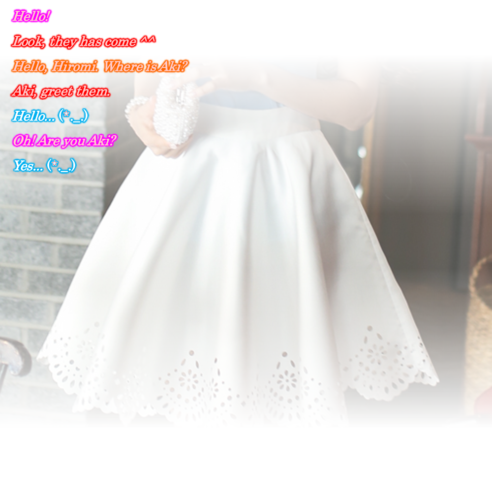 White flare mini skirt 1E-20